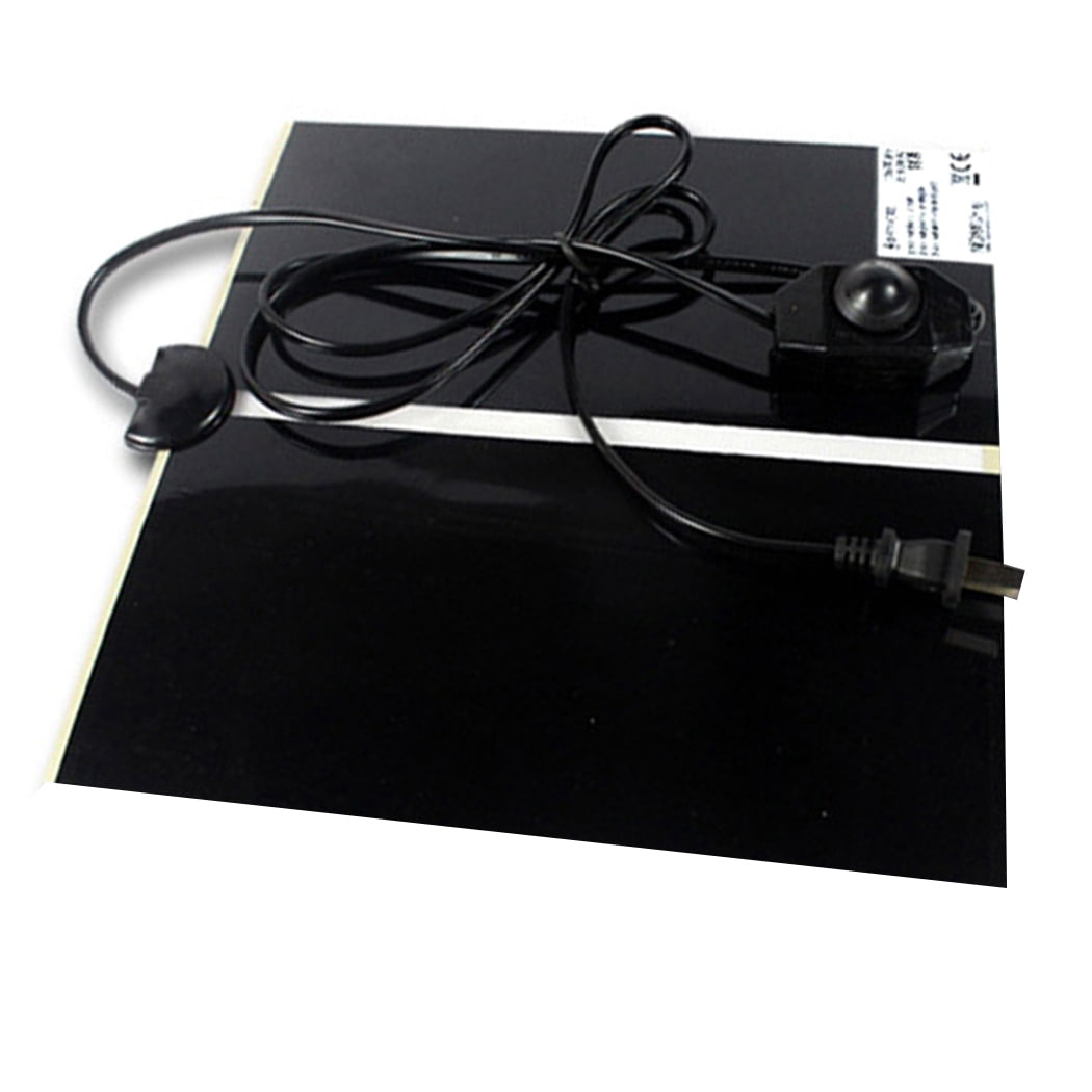 Nobrand Reptile Heating Pad Plastic Adjustable Terrarium Warming Pad Lizard Heated Mat Black S