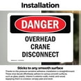 thumbnail image 3 of (2 Pack) Overhead Crane Disconnect OSHA Danger Sign 5 Inch X 3.5 Inch Vinyl Label Decal Sticker Weather Resistant, UV Protected for Workplace, Business, and Construction Site, Made in, 3 of 7