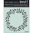 thumbnail image 3 of Stencil1 Eucalyptus Wreath Stencil - Simple Rustic Nature Garden Gift Small Outdoor Great for Winter Holidays & Christmas Decoration - 11" x 11, 3 of 6