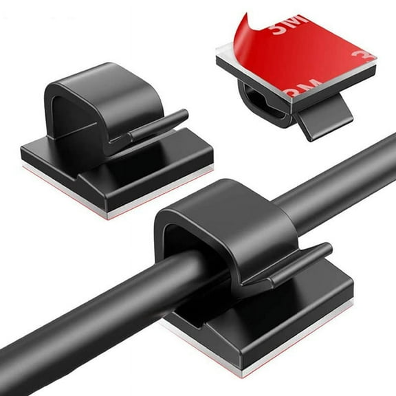 60PCS Cable Clips with Adhesive Tapes Light Clips Decoration Clips for Home, Car,Office, Outdoor Scene, party and Cable Management, Christmas Decorations Fairy Light