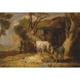 thumbnail image 2 of James Ward 18x14 Gold Ornate Wood Frame and Double Matted Museum Art Print Titled - The Straw Yard (1810), 2 of 4
