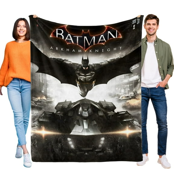 Batman Arkham Knight Blanket for Kids, Soft Warm Flannel Throw Blanket for Boys Girls, 30x40 Inch Small Blanket for Sofa Couch Gifts Home Decor