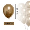 thumbnail image 2 of Globos de látex Ztikug de 10 cm, color champán dorado metalizado (50 unidades), 2 of 7
