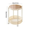 thumbnail image 3 of A Side Table Storage Shelf Coffee Table Bedside Table Mobile Storage Rack For Bedroom Living Room Study Desk Assembly Required With Wheels Multifunctional Organizer Furniture, 3 of 7