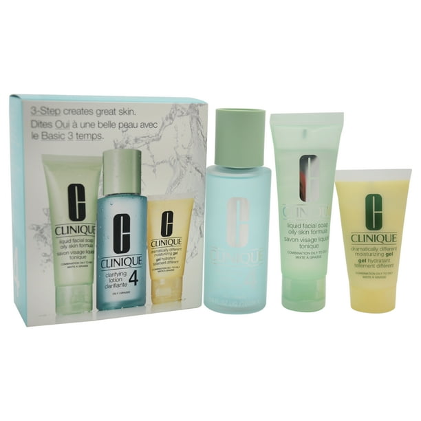 Clinique 3Step Skin Care System For Skin Type 4 Oily by Clinique for