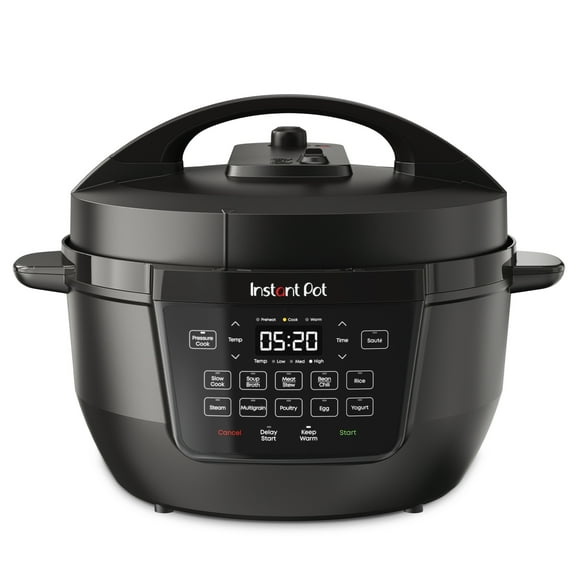 Instant Pot 7.5 Qt RIO Wide Base 7-in-1 Multi-Cooker, Pressure Cooker, Slow Cook & more, Black