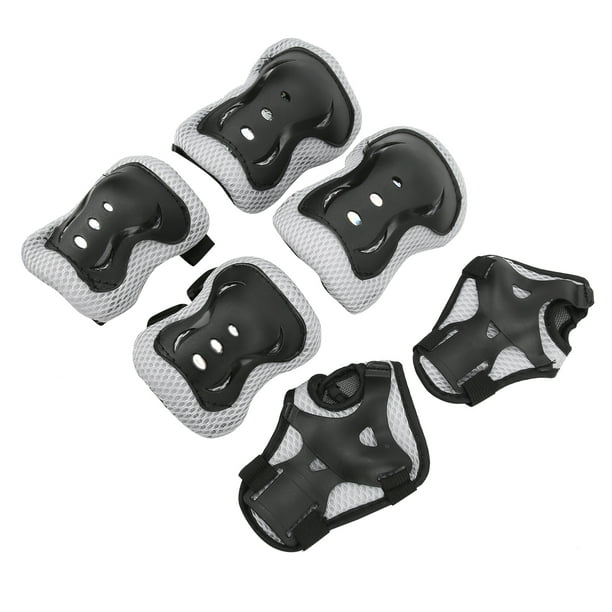 Kit de protectores de rodilleras, 6 piezas Patineta de seguridad para niños Patineta Almohadillas de protección de seguridad Codo Rodilleras Protector de muñeca Compacto y liviano
