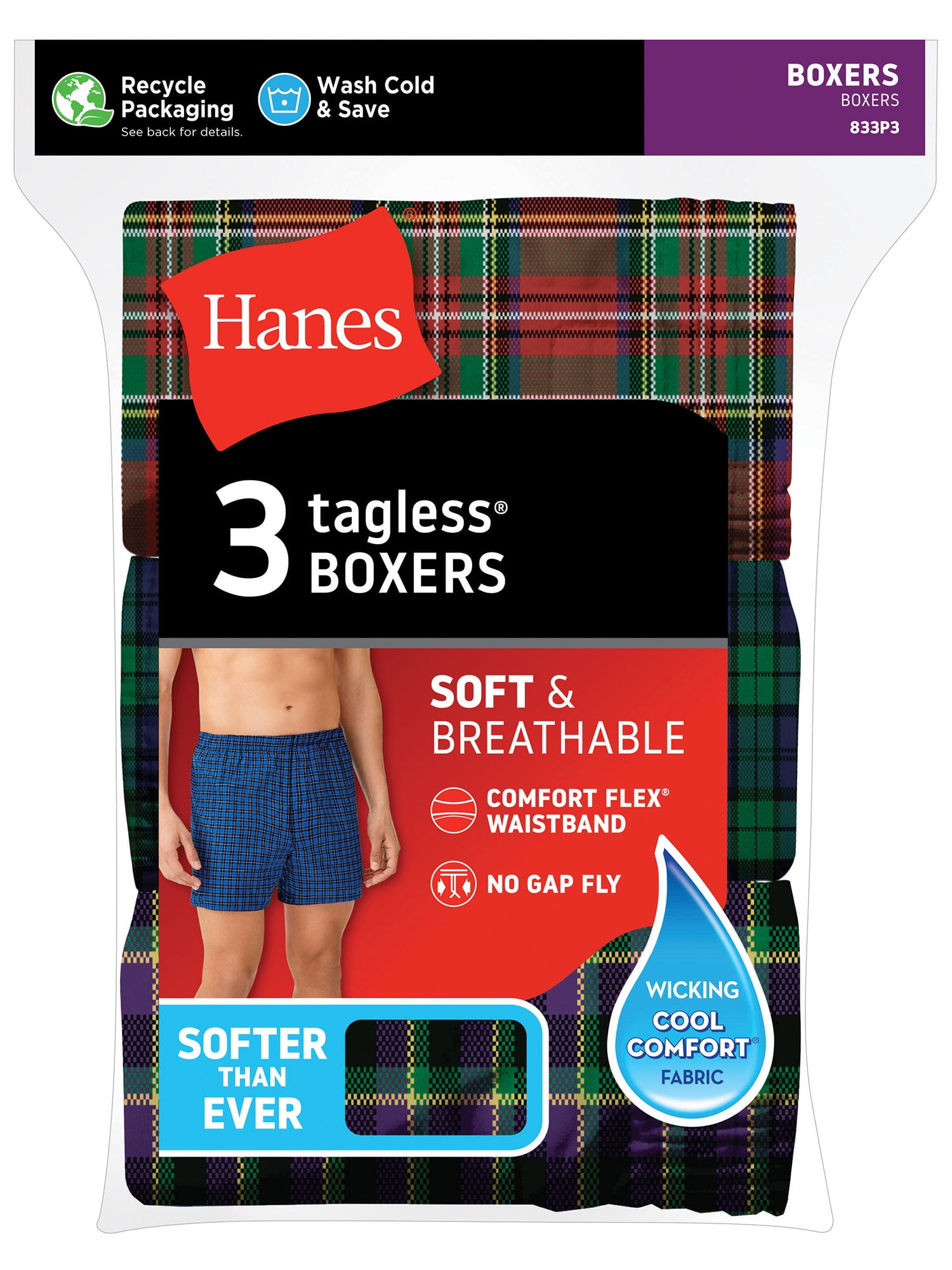 Hanes Hanes Men's Woven Boxers, 3 Pack
