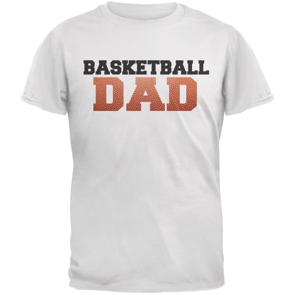 Basketball Dad White Adult T-Shirt - 2X-Large
