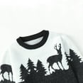 thumbnail image 4 of Ynynloco Men's Christmas Sweater Xmas Reindeer Trees Print Crew Neck Long Sleeve Pullover Tops 2025 Casual Comfy Fall Winter Warm Tops, 4 of 6