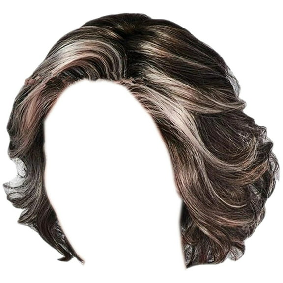 Wig with Bangs, Wigs for Women, Exquisite European Style Women's Short Wig - Luxuriously Voluminous Straight Synthetic Fiber With Graceful Middle Part For Fashionable Sences