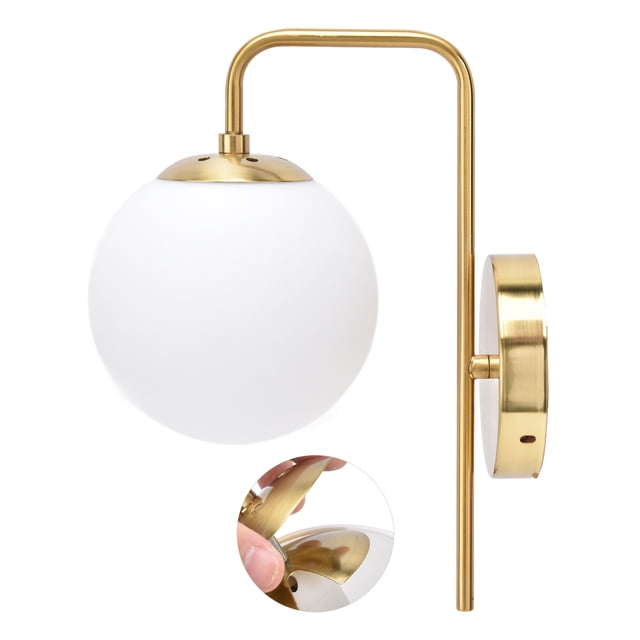 Zaqw Nordic Glass Ball LED Wall Light Iron Material Modern Household