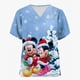 thumbnail image 3 of Blusa médica con estampado navideño de Mickey Mouse, talla 5xl, uniforme de manga corta, uniforme de médico y enfermera, blusas de trabajo para centros de revisión para niños, 3 of 4