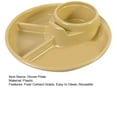 thumbnail image 2 of ievspot 4 Grid Dinner Plate Food Contact Grade Compartment Design Plastic Portable Breakfast Tray, 2 of 4