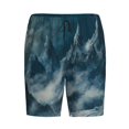 thumbnail image 3 of Picia Mysterious Moonlit Mountains Pajama Shorts for Men, Men's Pajama Bottoms, Sleepwear,Short Pajama Pants-4X-Large, 3 of 9