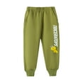 thumbnail image 5 of HILEELANG Toddler Boy（2-7Y) 2 Piece Cotton Pullover and Sweatpants Set with Dinosaur Applique, Green Fall Winter Clothes for Kids 5T, 5 of 9