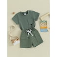thumbnail image 3 of vera natura Baby Boys Shorts Set, Short Sleeve Crew Neck T-shirt with Elastic Waist Shorts Summer Outfit, 3 of 9