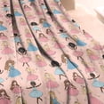 thumbnail image 3 of Colorful Princess Dance Pattern Blanket,Comfortable Soft Lamb Wool Throw Blanket,All Season,Warm Lightweight Blankets for Sofa Bed Couch Living Room Chair,40"x50", 3 of 4