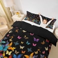 thumbnail image 3 of Erosebridal Multicolor Kawaii Butterflies Twin Bedding,Wild Animals Duvet Cover Set For Girl Kids 2-Piece,No Comforter,Reversible, 3 of 6