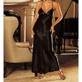 thumbnail image 2 of Women's Shirley of Hollywood 20300 Charmeuse and Lace Long Gown (Blue L), 2 of 4