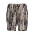 thumbnail image 3 of Picia Wooden Texture Pajama Shorts for Men, Men's Pajama Bottoms, Sleepwear,Short Pajama Pants-XX-Large, 3 of 9