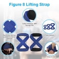 thumbnail image 4 of Uxcell Figure Lifting Strap, Anti-Skid Weightlifting Wrist Wraps Dead Lift Padded Grips Weight Lifting Straps Blue Large, 4 of 7