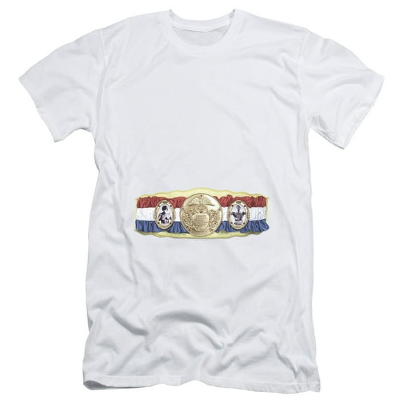 Rocky Championship Belt(Bottom Front) Adult 30/1 T-Shirt White
