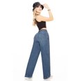 thumbnail image 2 of Pantalón Dama Pierna Ancha mezclilla Jeans Mujer azul oscuro 11, 2 of 5
