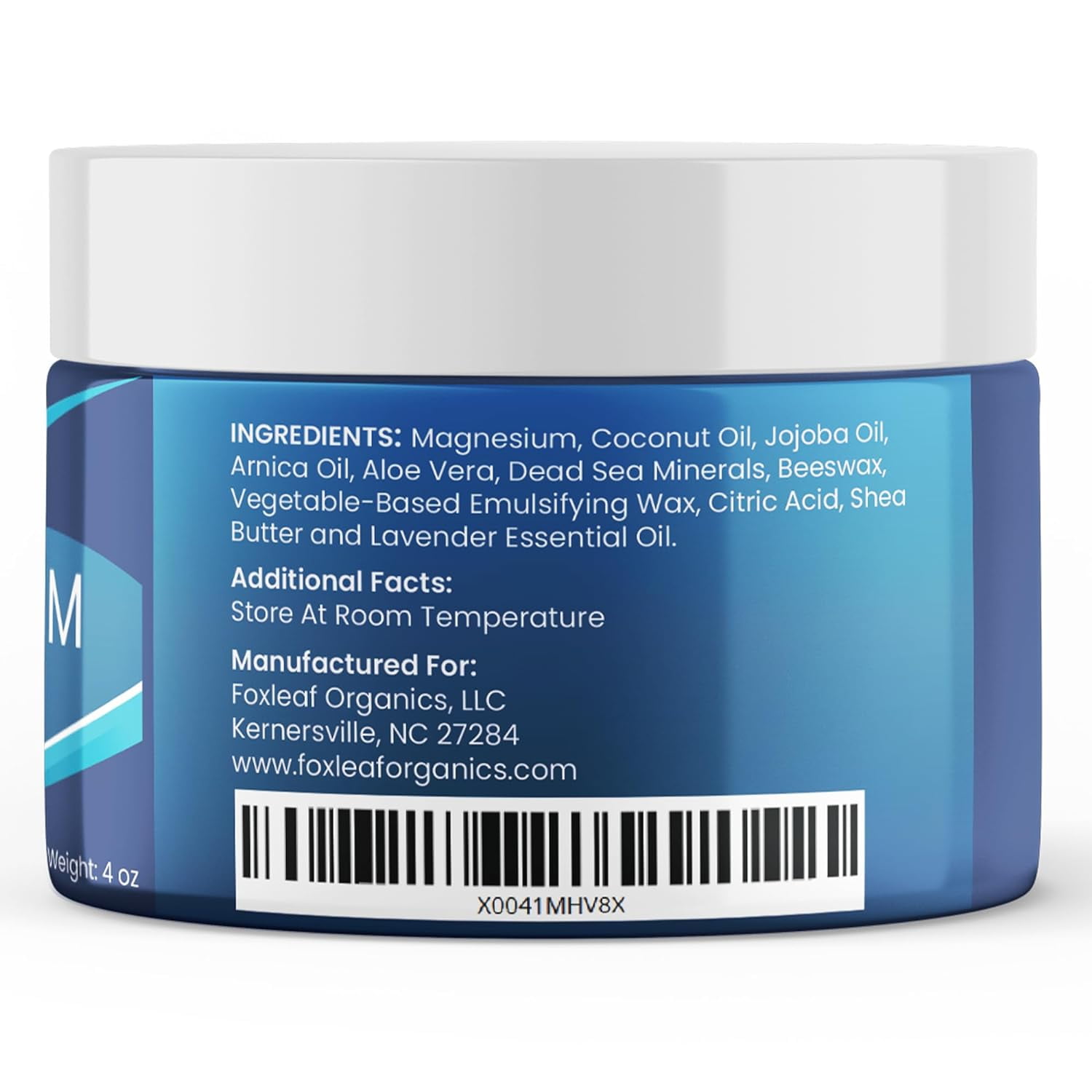 Magnesium Cream for Pain, Sleep, Restless Legs, Muscle Soreness, Cramps | Lavender | 4oz