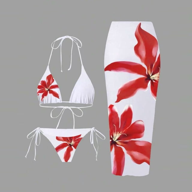 Trajes de baño para mujer, conjunto de traje de baño estampado de dos piezas a la moda para mujer, trajes de baño para mujer, trajes de baño para mujer, trajes de baño de moda de playa para mujer