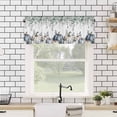 thumbnail image 4 of Blue Grey Pumpkins Fall Kitchen Valances for Windows 42x18 Inch Kitchen Curtains Valances Rod Pocket Eucalyptus Leaves Thanksgiving Bathroom Window Valances for Window Treatment Decor, 4 of 6