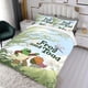 thumbnail image 3 of Rana y Sapito Conjunto de sábanas temático, trío de piezas, cómodo y amigable con la piel, diseño único, regalo de decoración para el hogar para familiares, amigos y fans,140cm *210cm, 3 of 6
