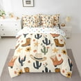 thumbnail image 2 of Erosebridal Bow Cowgirl Bedding Twin Size, Cactus Boot Bed in a Bag Twin size, Southwestern Decor, Reversible 7 Pieces, 2 of 6