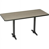 Interion Bar Height Breakroom Table, Charcoal - 72 x 30 in.