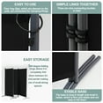 thumbnail image 4 of VEPRIMIN 3 Panel Room Divider, 6 Ft Tall Privacy Screens and Room Dividers, Wall Divider Panels Partition, Freestanding Folding Office Room Separator,102" W x 71" H Black, 4 of 4