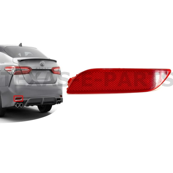 2018 2019 2020 2021 2022 Compatible With Toyota Camry Rear Bumper Reflector Left Driver Side