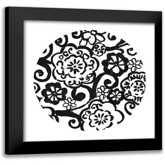 PI Studio 12x12 Black Modern Framed Museum Art Print Titled - Medallion III