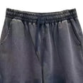 thumbnail image 5 of Afuyipoi Men's Casual Sports Shorts, Elastic Waist Drawstring Gym Sweat Shorts with Pockets, Comfortable Cotton Blend Athletic Shorts for Summer Navy Size 2XL, 5 of 6