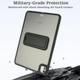 thumbnail image 3 of Case for iPad Pro 12.9" 2022/2018/2020/2021, with Built-in Kickstand Shockproof Rugged Skin-Feel Cover, Slim Military Grade Drop Protection Cover for iPad Pro 12.9" 2022/2018/2020/2021, Black, 3 of 7