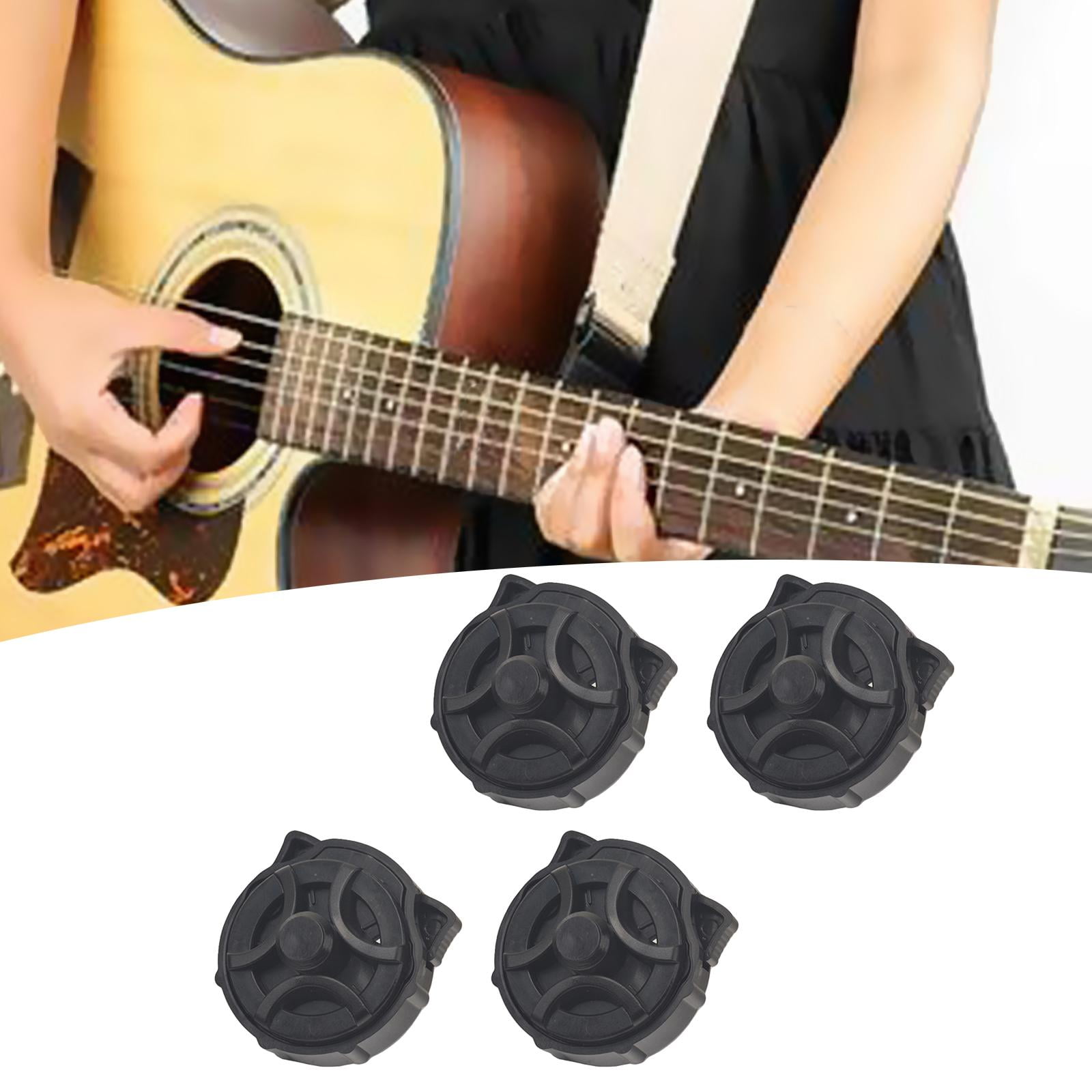 4 Pieces Guitar Strap Locks Universal Quick Change Set Easy Installation for Electric Acoustic Bass Guitars
