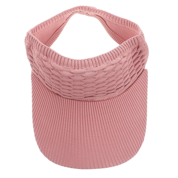 LOLIPPYY Breathable Polyester Pink Sun Visor Hat with Adjustable Fit and Wide Brim