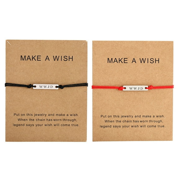 WWJD Bracelet for Men Women,Stainless Steel Adjusted Cord What Would Jesus Do Bracelets Religious Christian Meaningful Inspirational Jewelry Gifts for Valentine's Day,Baptism Gift