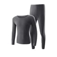 thumbnail image 5 of Sakmal Thermal Underwear Set Women Fleece Lined Sleepwear Gray for Cold Weather Ladies Base Layer Sizes L-4XL, 5 of 5