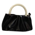thumbnail image 3 of Bolso de mano para mujer de piel sintética, ligero, informal, pequeño, tipo clutch, elegante, tipo bandolera Negro, 3 of 9