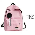thumbnail image 3 of Bookbag Small Backpack Basic Waterproof Bookbag Travel Daypack Aesthetic Camping Cute Backpack for Office Shopping Hiking Trip Daily Use Laptop Bag(Pink), 3 of 8