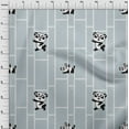 thumbnail image 4 of oneOone Viscose Chiffon Baby Blue Fabric Panda Animal Sewing Material Print Fabric By The Yard 42 Inch Wide, 4 of 4