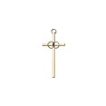 thumbnail image 2 of 4 inch Antique Gold Wedding Rings on a Polished Brass Cross, 2 of 3