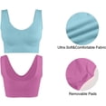 thumbnail image 3 of 3-Pack Seamless Sports Bra Wirefree Yoga Bra with Removable Pads for Women, 3 of 7