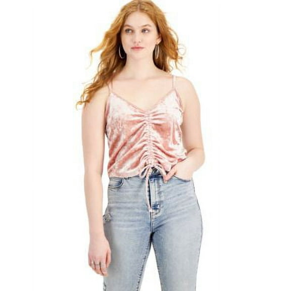 MSRP $29 Hippie Rose Juniors' Ruched Tie-Hem Camisole Size Large