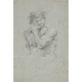thumbnail image 3 of Hendrik Krock 11x14 Black Modern Framed Museum Art Print Titled - Male Model Study, Upper Body and Lower Body Outlined (1671 - 1738), 3 of 5